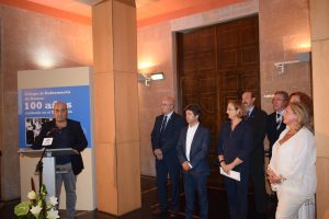 Autoridades en un momento de la inauguración. I.C.